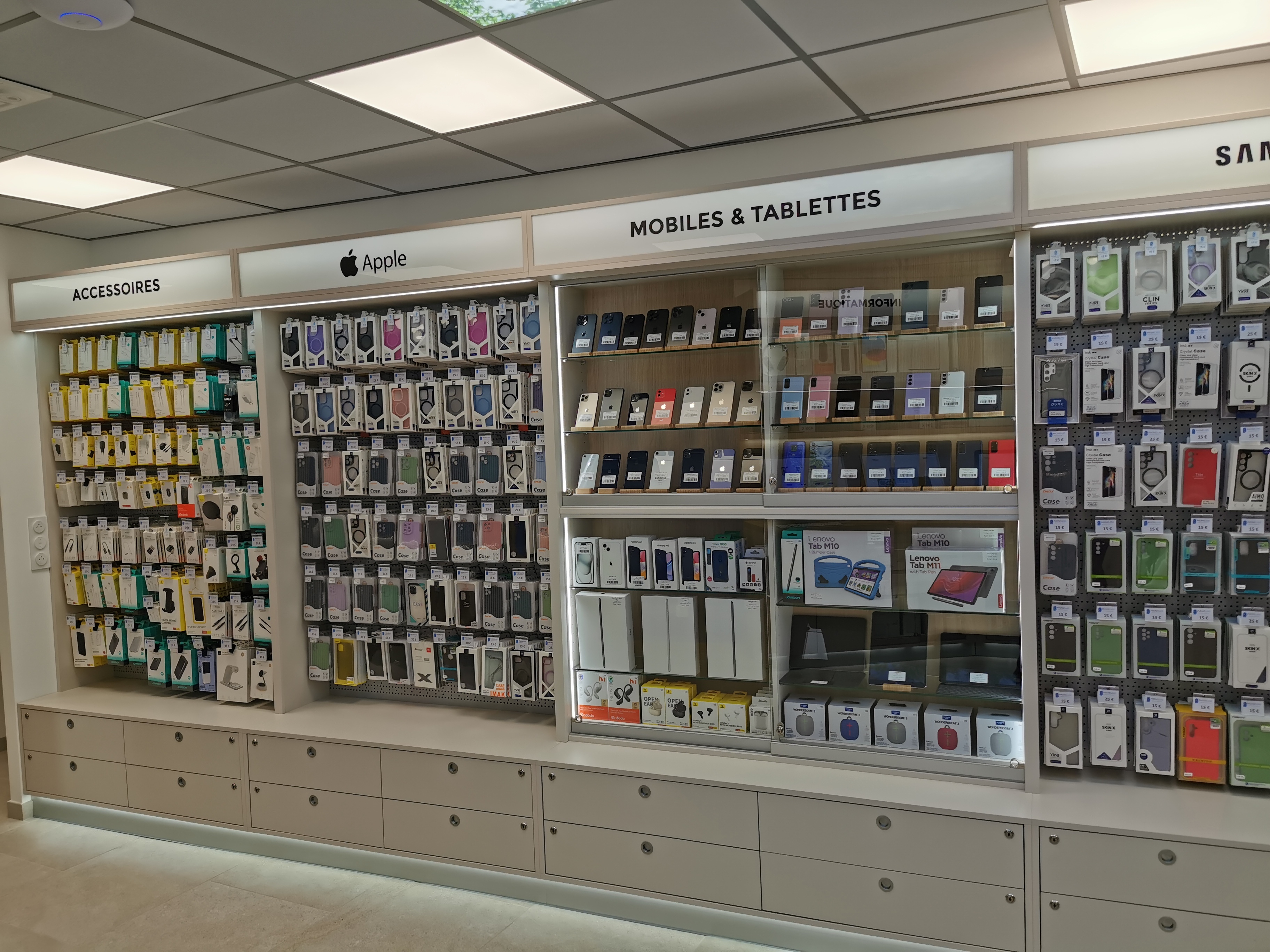 Rayons mobiles & tablettes